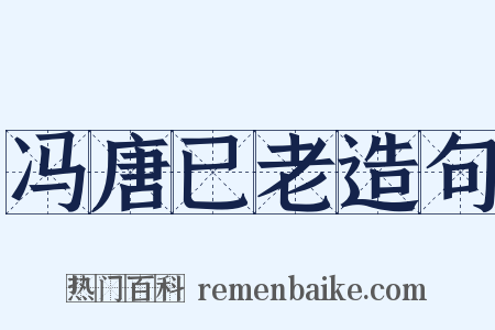 冯唐已老造句是什么意思的图片